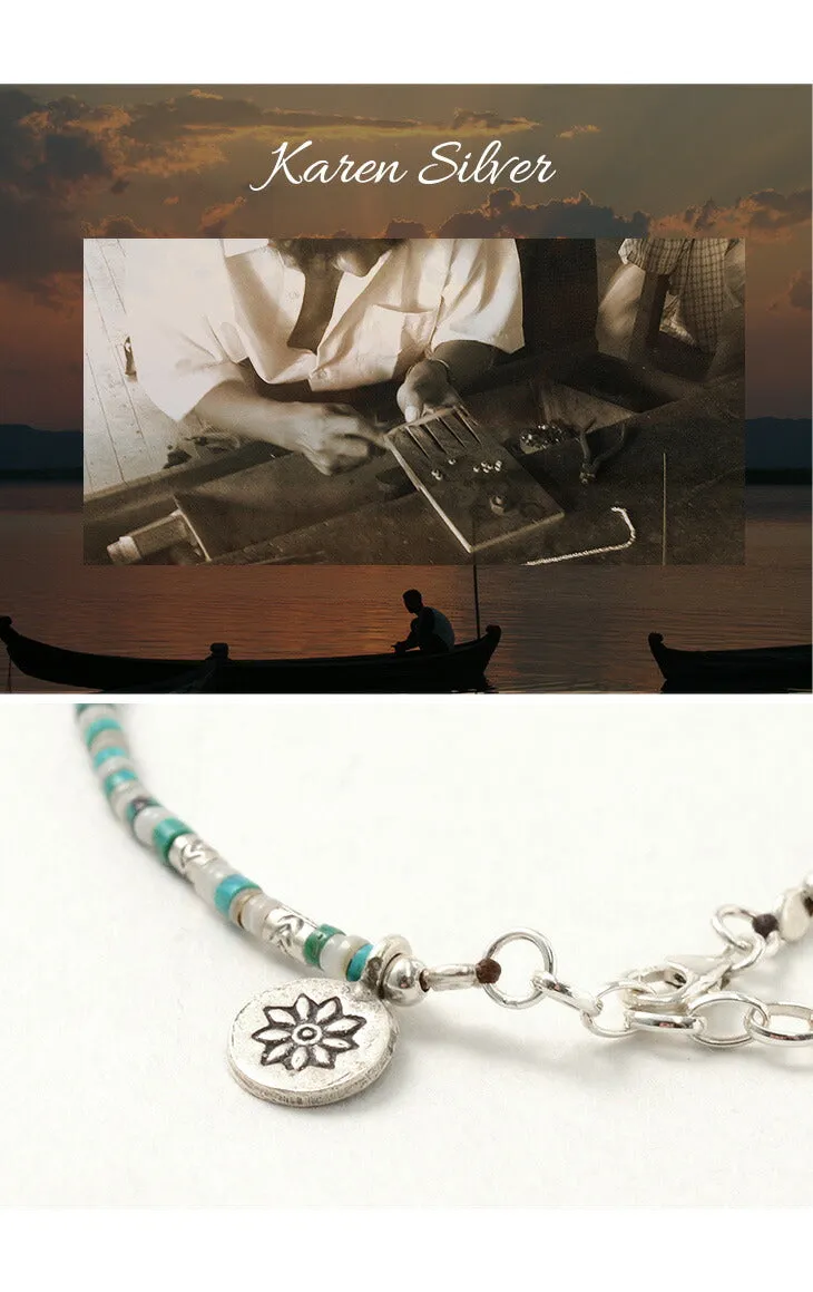 PHADUA / Turquoise and Shell Anklet