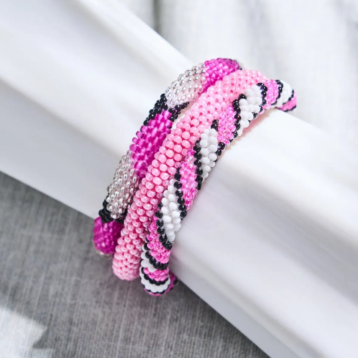 Pink | Himalayan Glass Bead Bracelet
