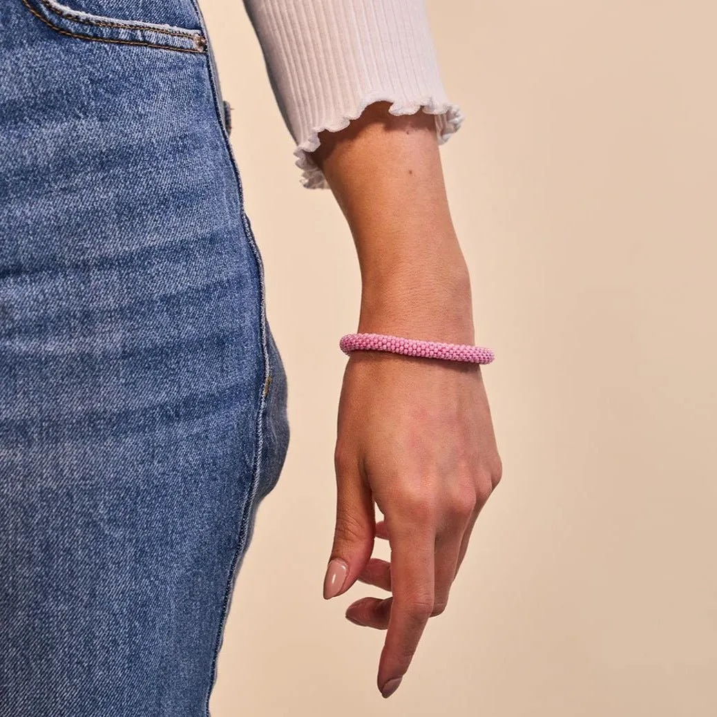 Pink | Himalayan Glass Bead Bracelet