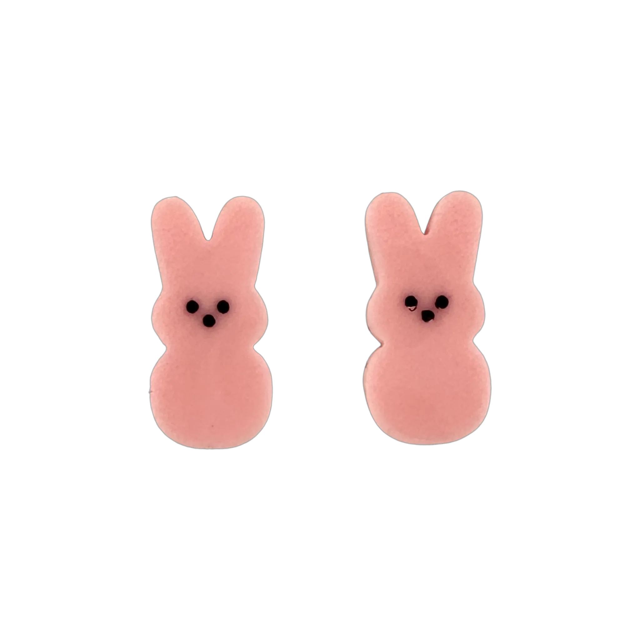 Pink marshmallow  bunny 🐰 - stud - Set of 2