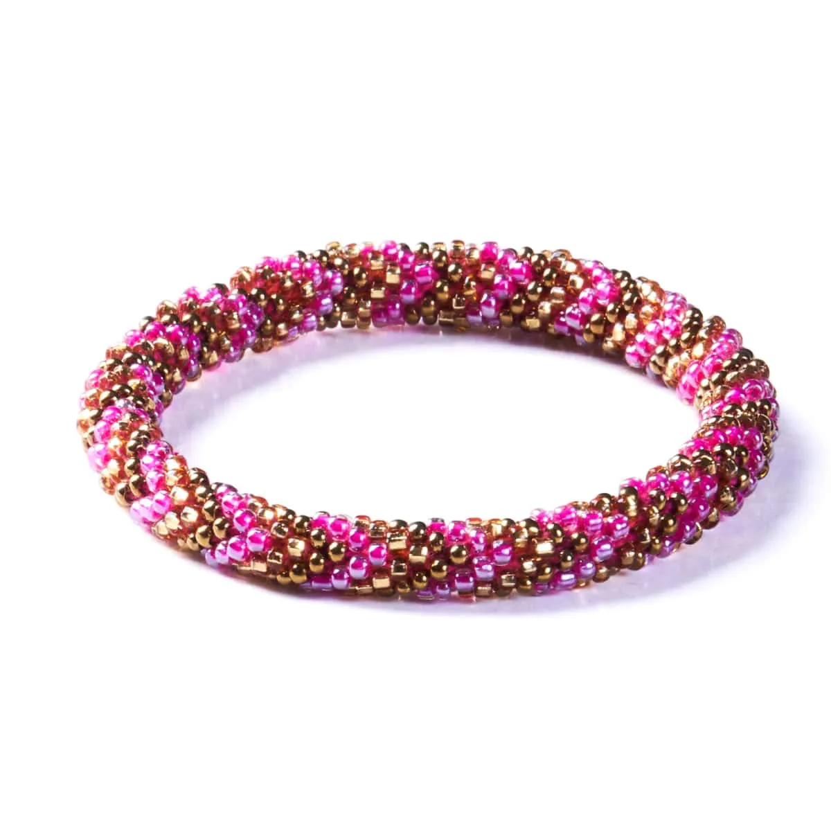 Pink Sunrise | Himalayan Glass Bead Bracelet