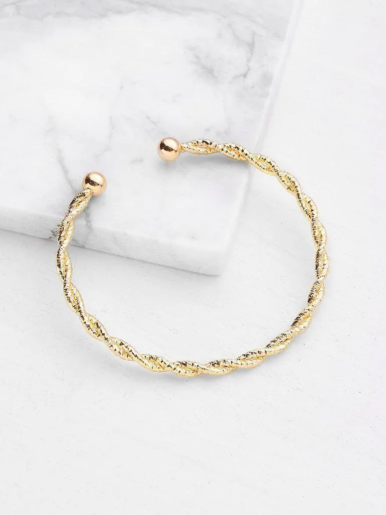 Plated Woven Design Bracelet