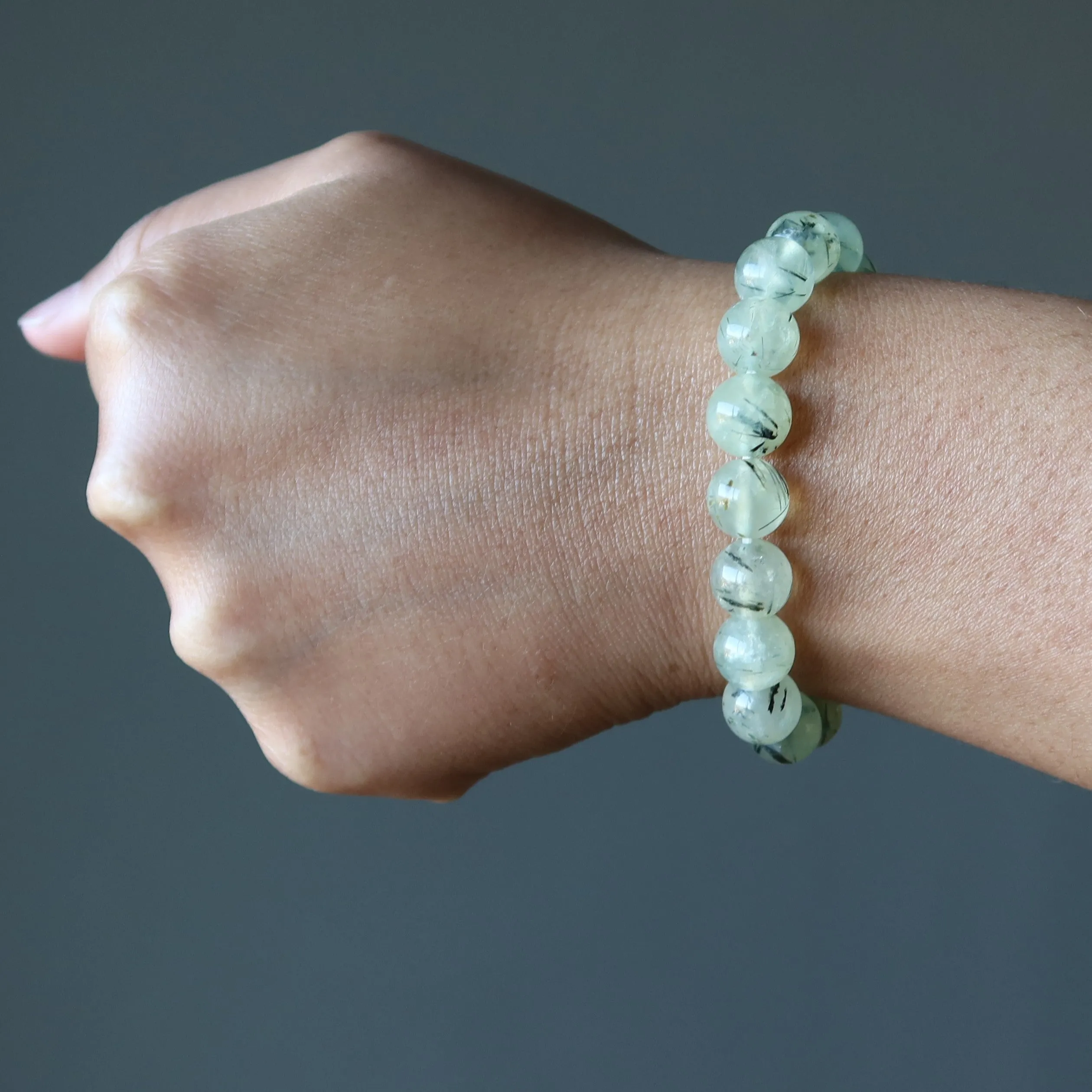 Prehnite Bracelet Spring Green Stone of Eternal Smiles