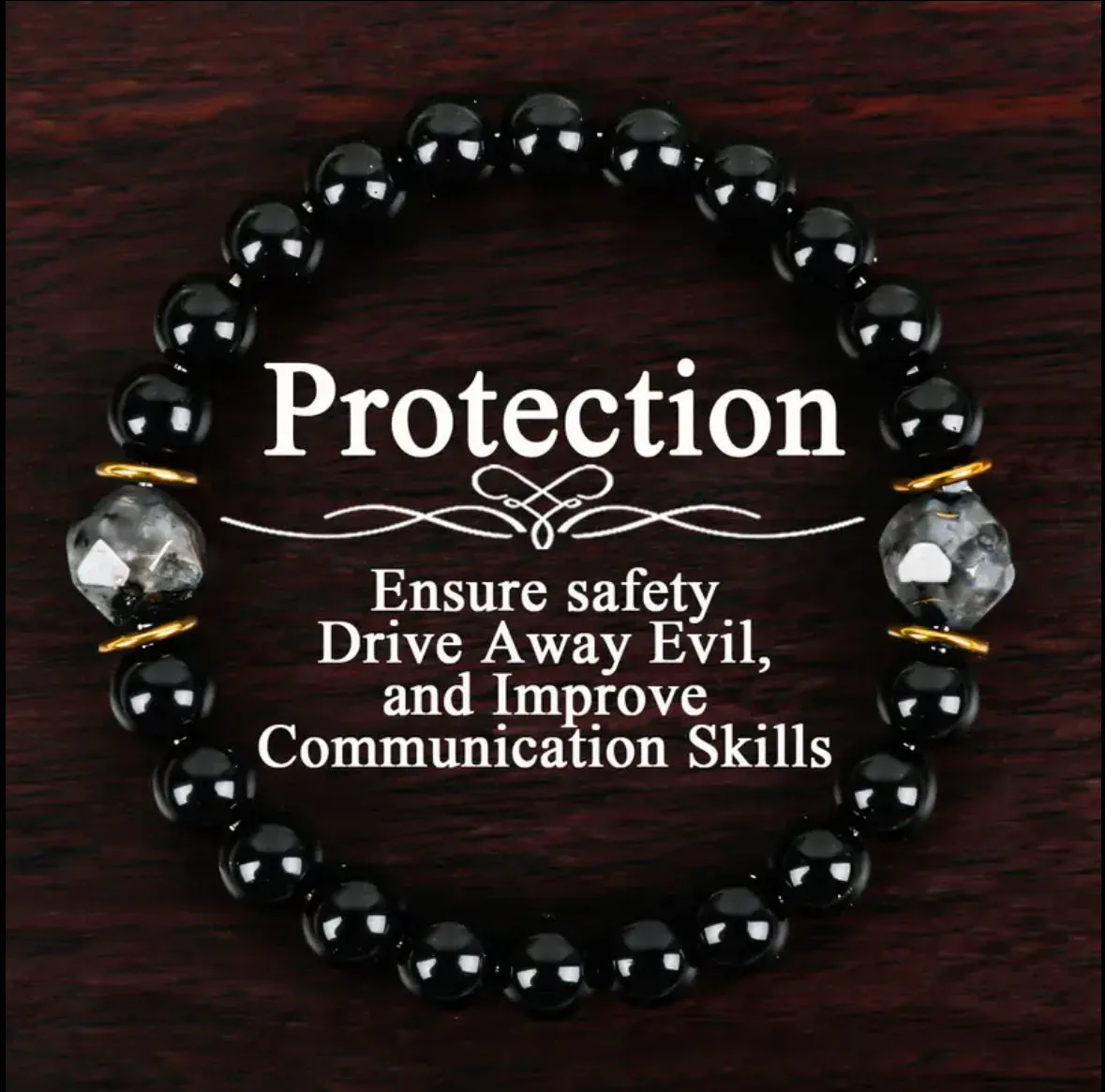 Protection Chakra Bracelet - Ensure Safety, Drive Away Evil - Black Bracelet