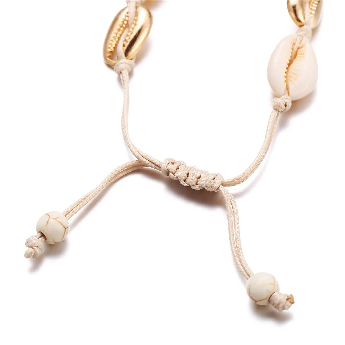 Pukka Shell & 18K Gold-Plated Charm Anklet