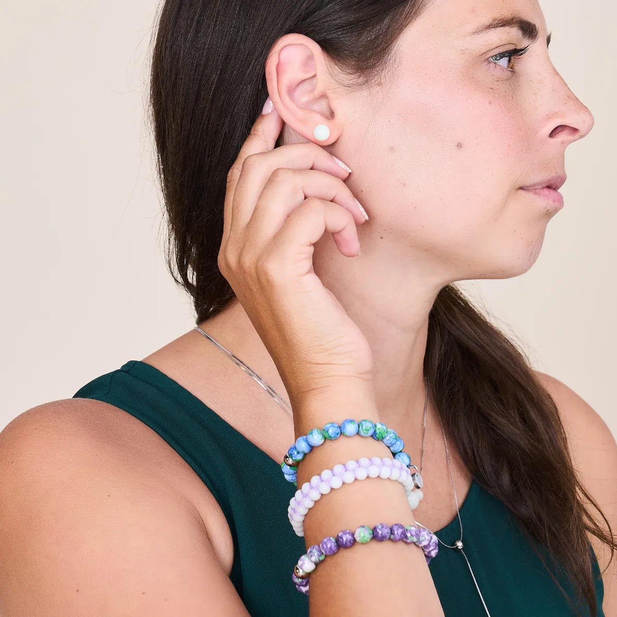 Purple Porcelain | Lumos Ceramic | Vitality Macrame Bracelet