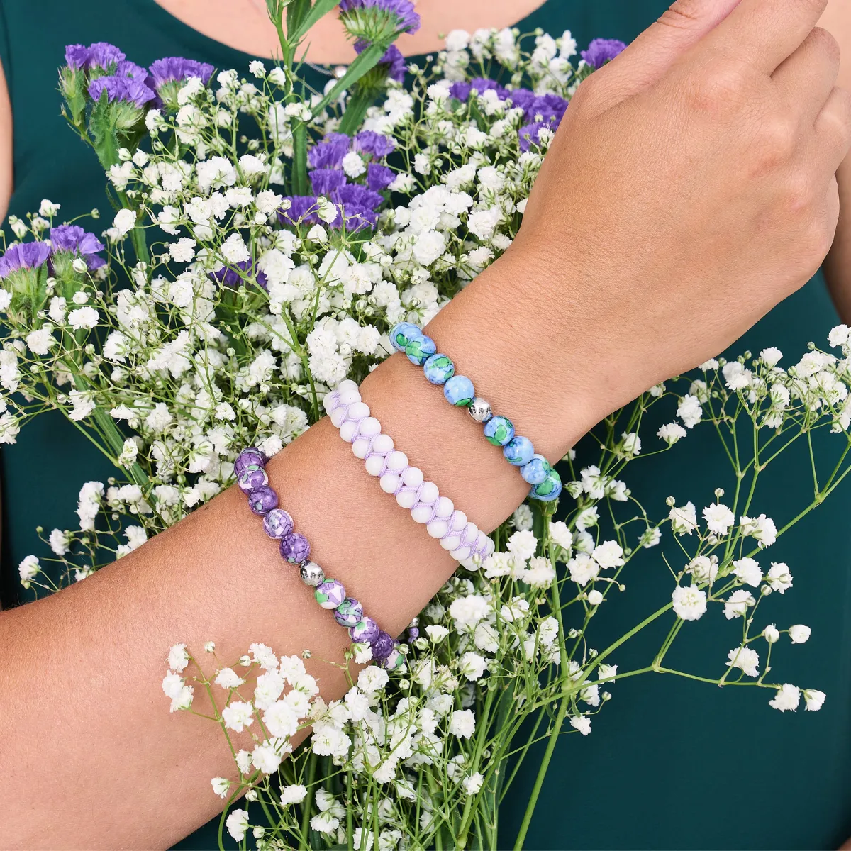 Purple Porcelain | Lumos Ceramic | Vitality Macrame Bracelet