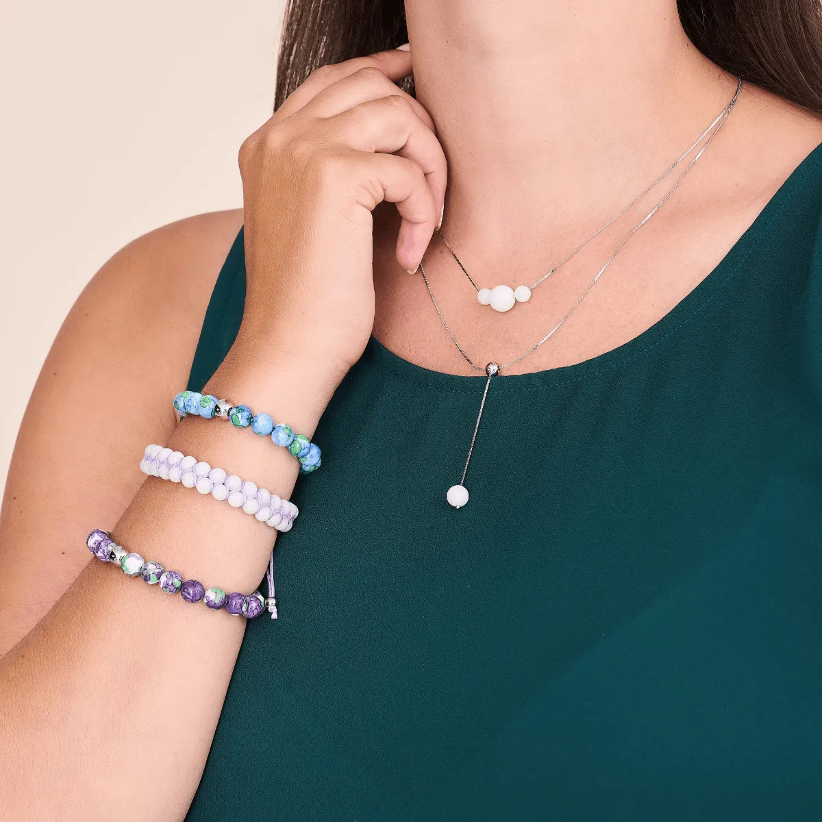 Purple Porcelain | Lumos Ceramic | Vitality Macrame Bracelet