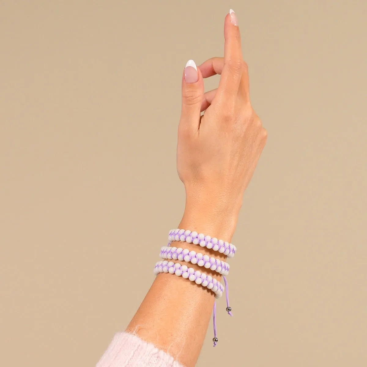 Purple Porcelain | Lumos Ceramic | Vitality Macrame Bracelet