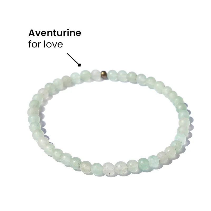"Love" Matte Aventurine Bracelet