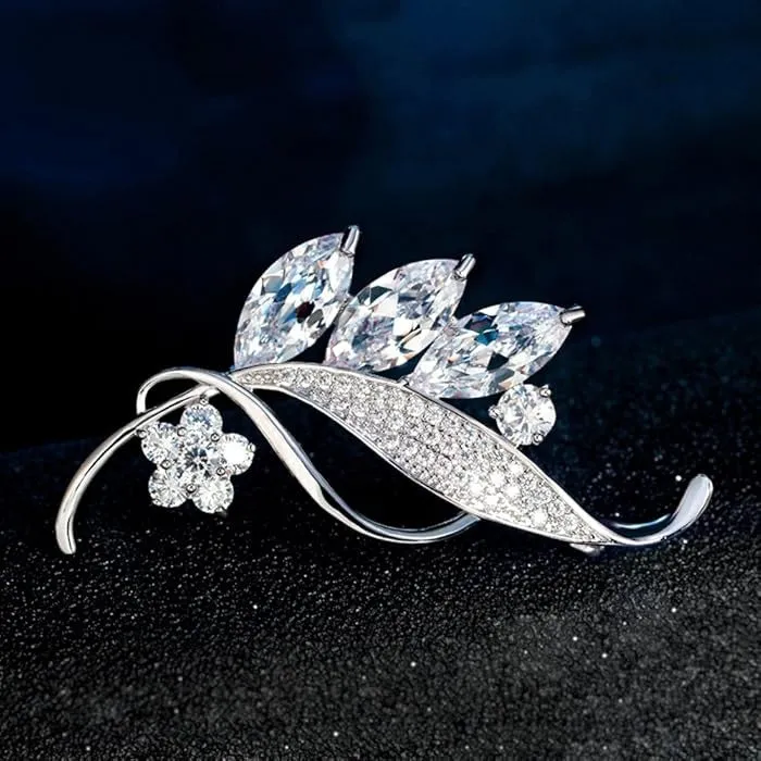 Radiance Luxury Crystal Lily Brooch