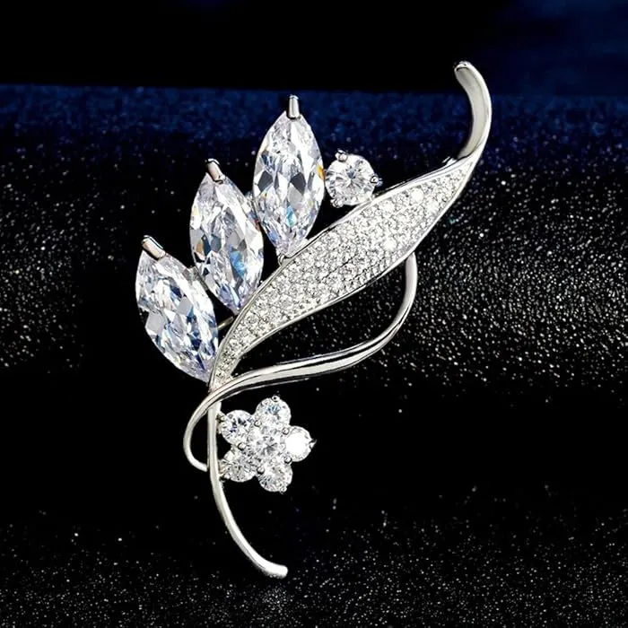 Radiance Luxury Crystal Lily Brooch