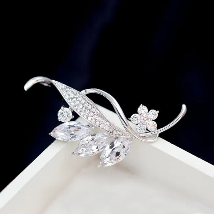 Radiance Luxury Crystal Lily Brooch