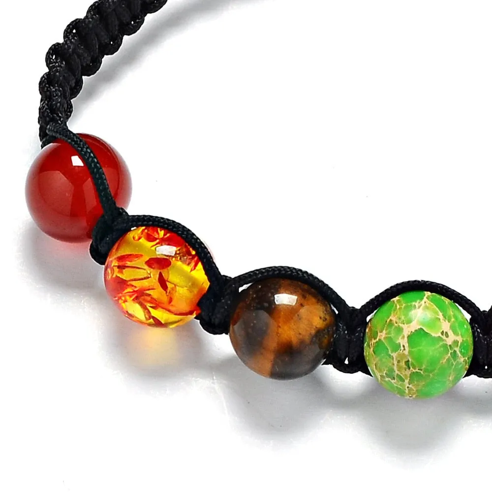 Rainbow Chakra Drawstring Bracelet