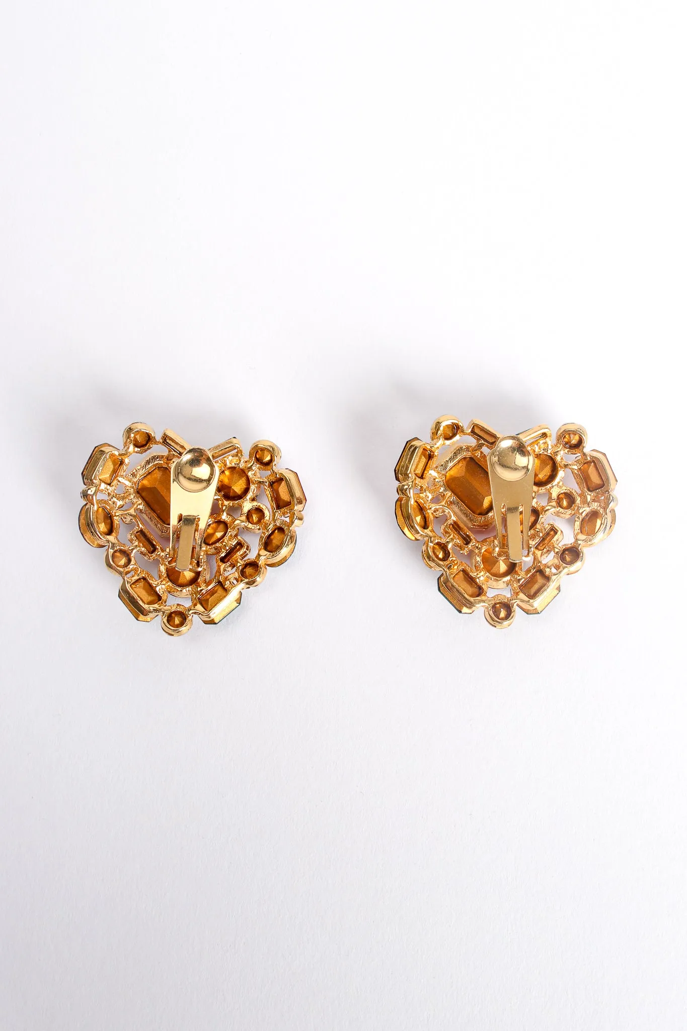 Rainbow Crystal Heart Earrings