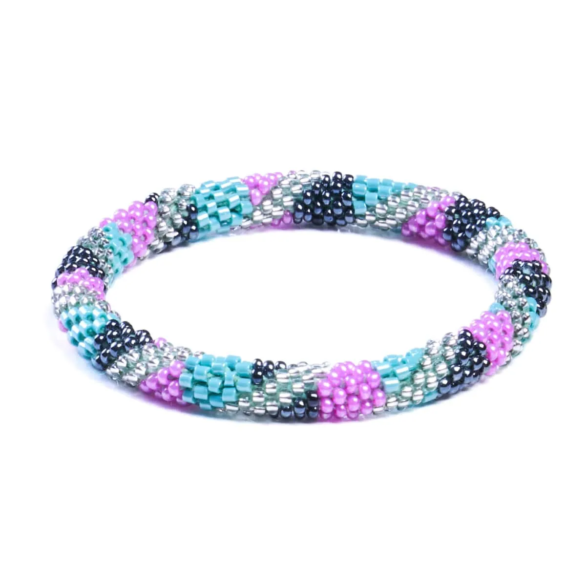 Rainbow Lagoon | Himalayan Glass Bead Bracelet