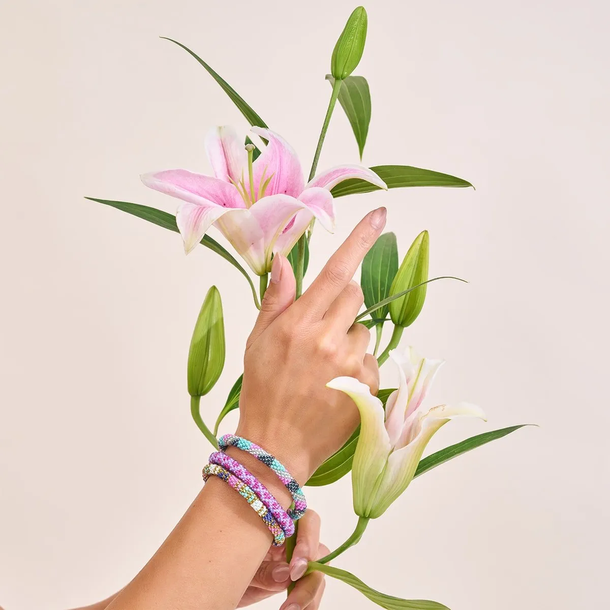 Rainbow Lagoon | Himalayan Glass Bead Bracelet