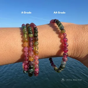 Rainbow Tourmaline 5mm Bead Bracelet