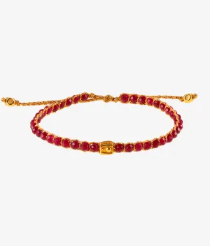 Red Aventurine Bracelet | Gold