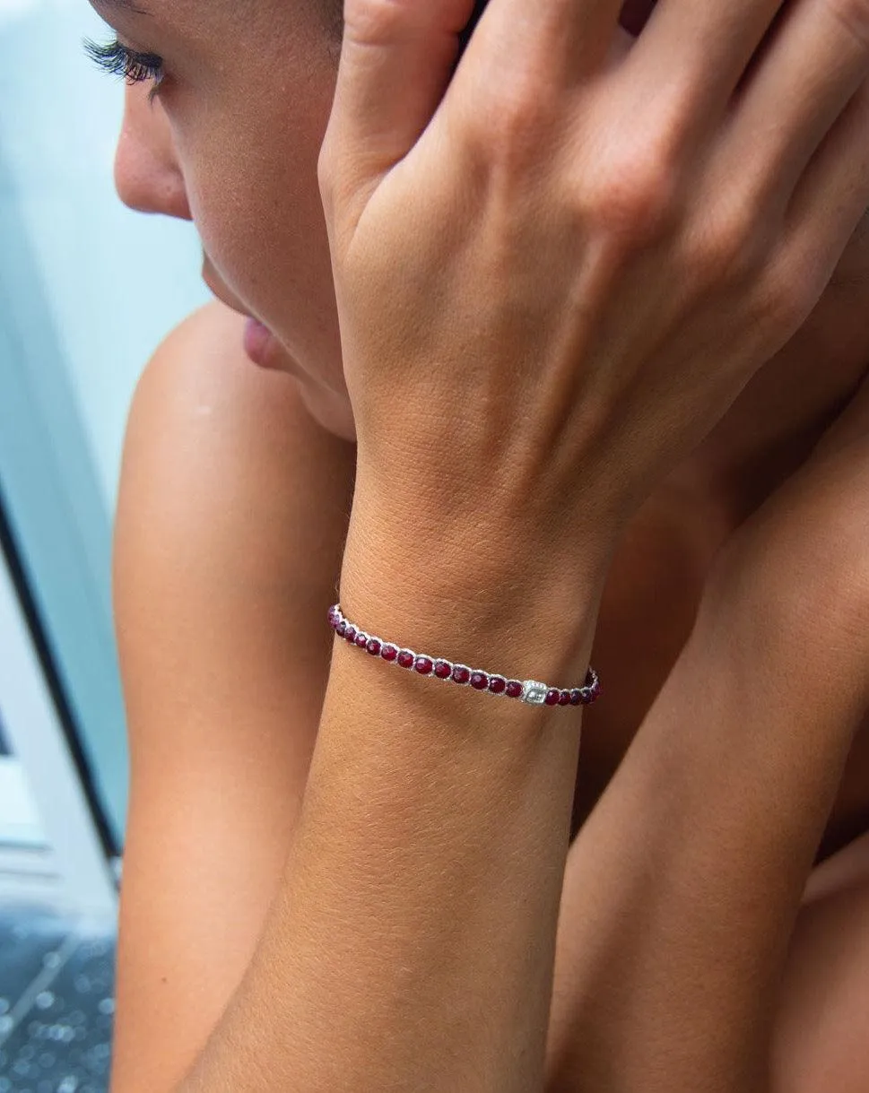 Red Aventurine Bracelet | Silver