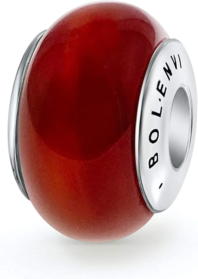 Red Jasper Gemstone Crystals Bead Charm