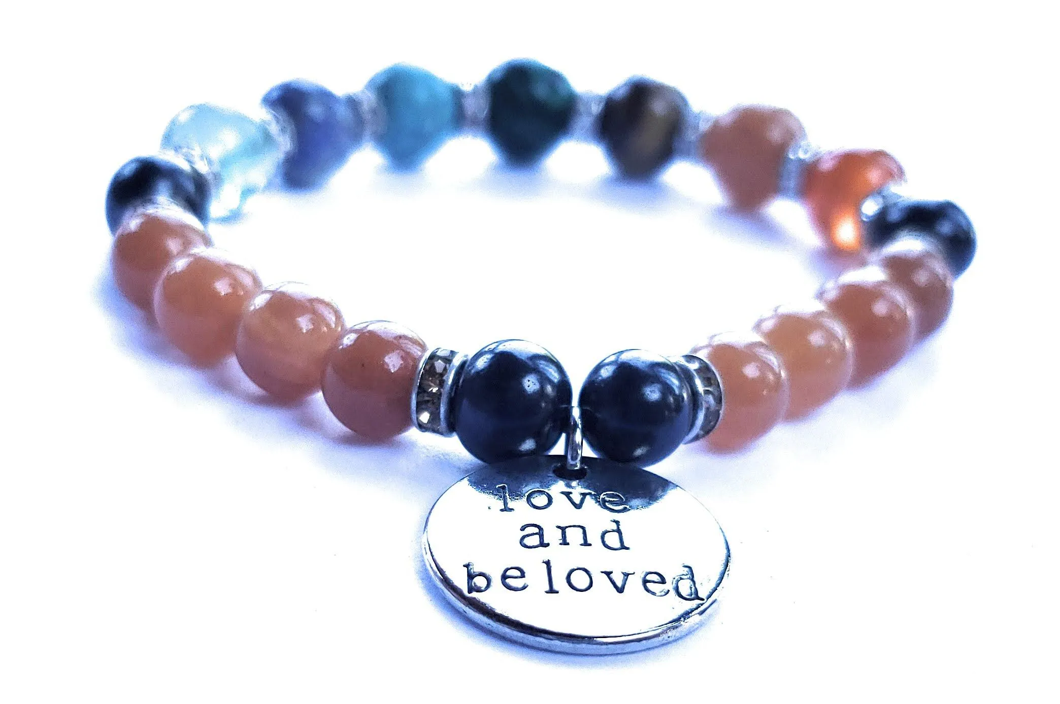 RETIRED - Shungite and Carnelian Chakra Bracelet (Sacral Chakra)