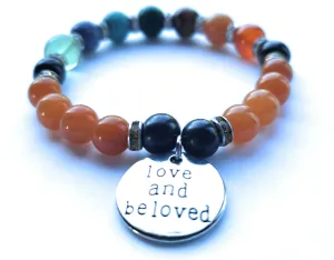 RETIRED - Shungite and Carnelian Chakra Bracelet (Sacral Chakra)