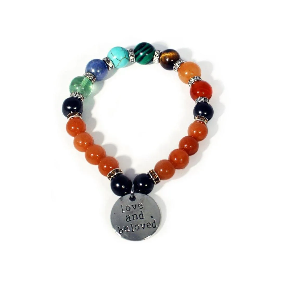 RETIRED - Shungite and Carnelian Chakra Bracelet (Sacral Chakra)