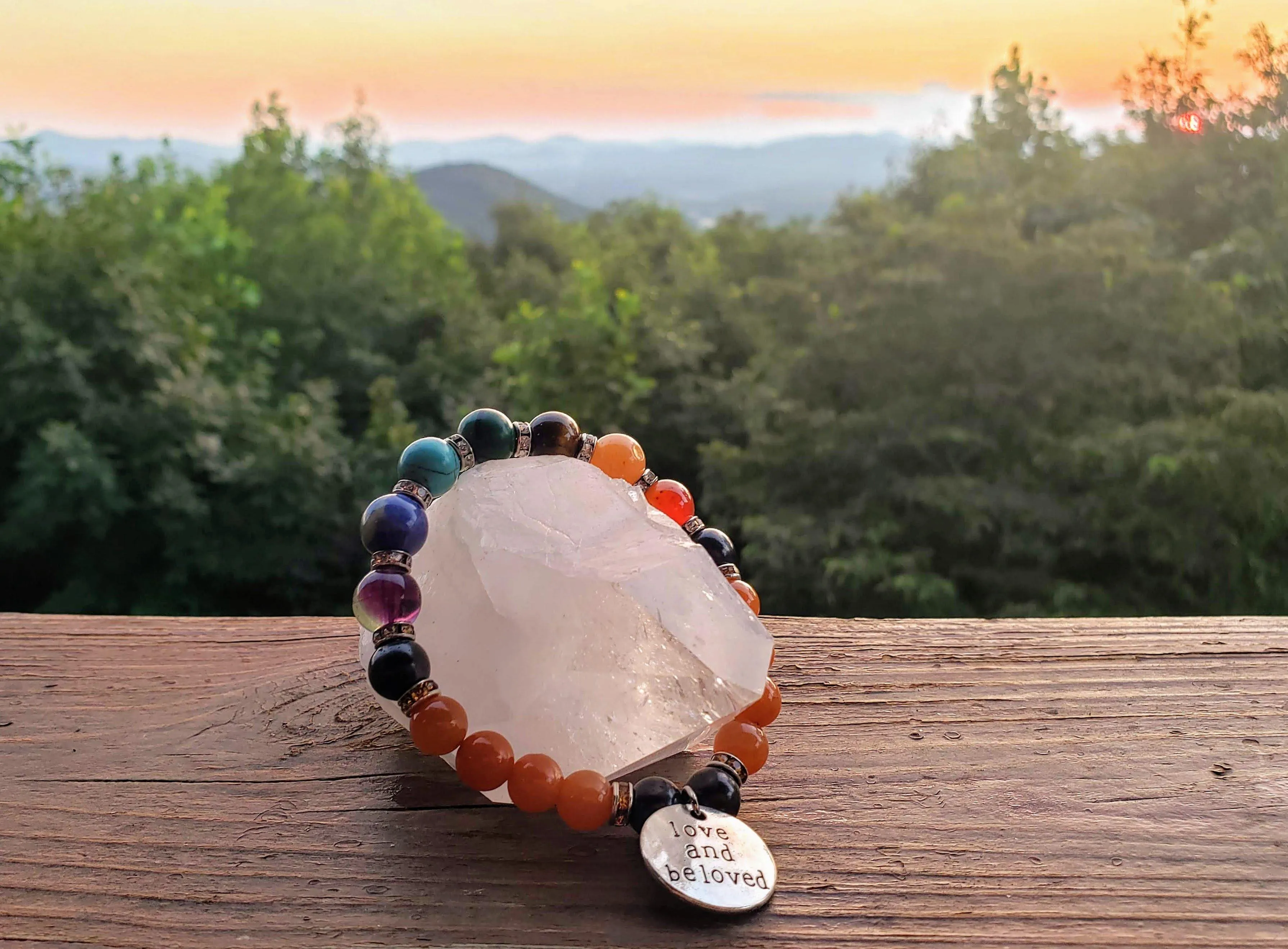 RETIRED - Shungite and Carnelian Chakra Bracelet (Sacral Chakra)