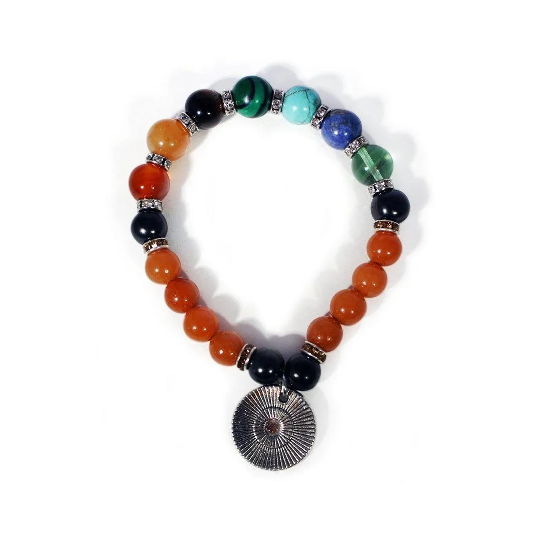RETIRED - Shungite and Carnelian Chakra Bracelet (Sacral Chakra)