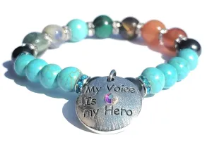 RETIRED - Shungite and Turquoise Chakra Bracelet (Throat Chakra)