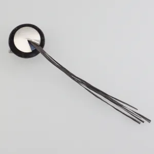'REVEAL' handcrafted sterling silver brooch with black carbon fibre