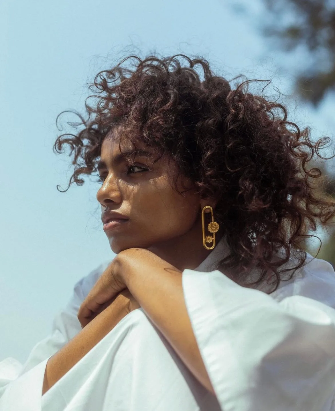 Roma Narsinghani Link Floral Earrings