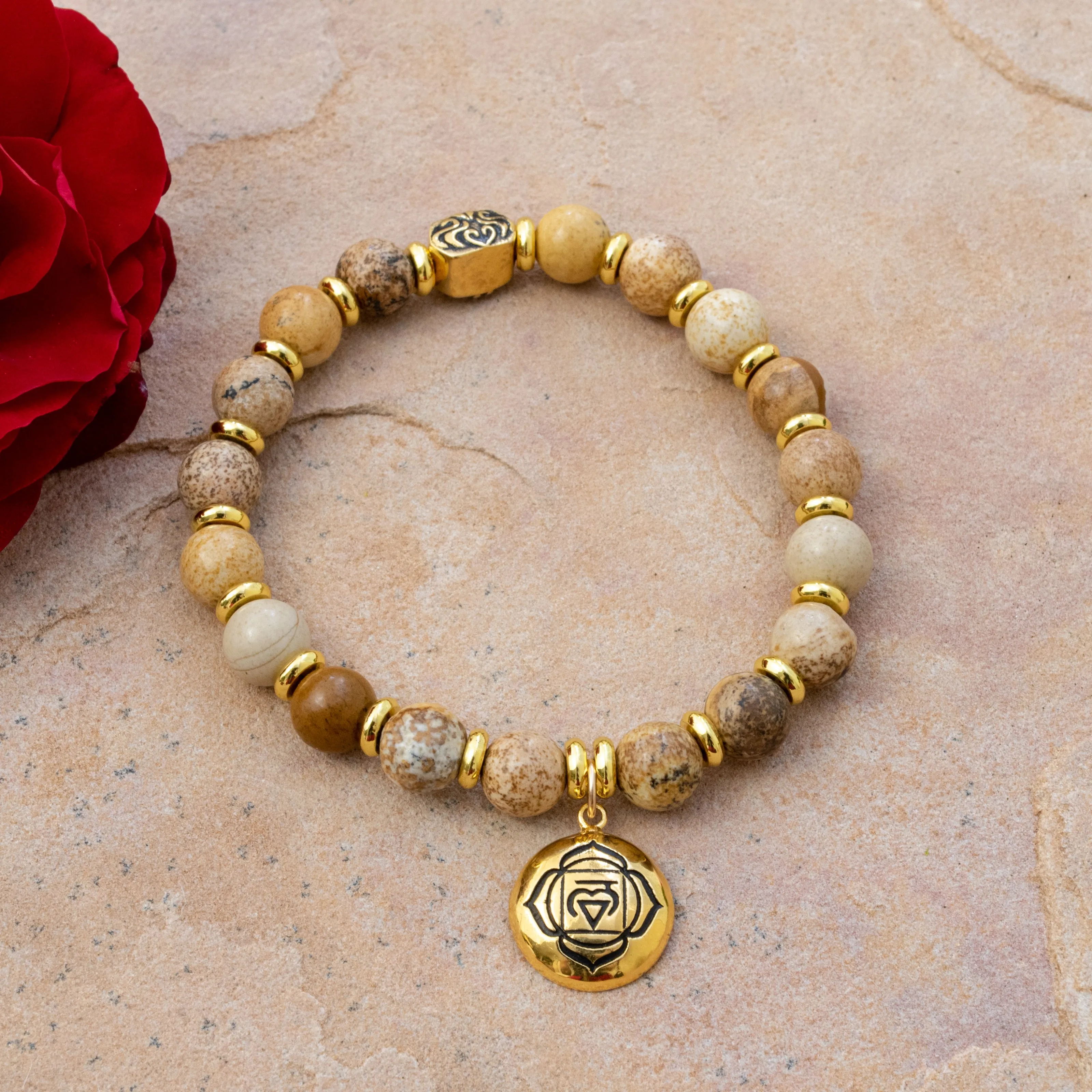 ROOT Chakra Activation Bracelet, Picture Jasper