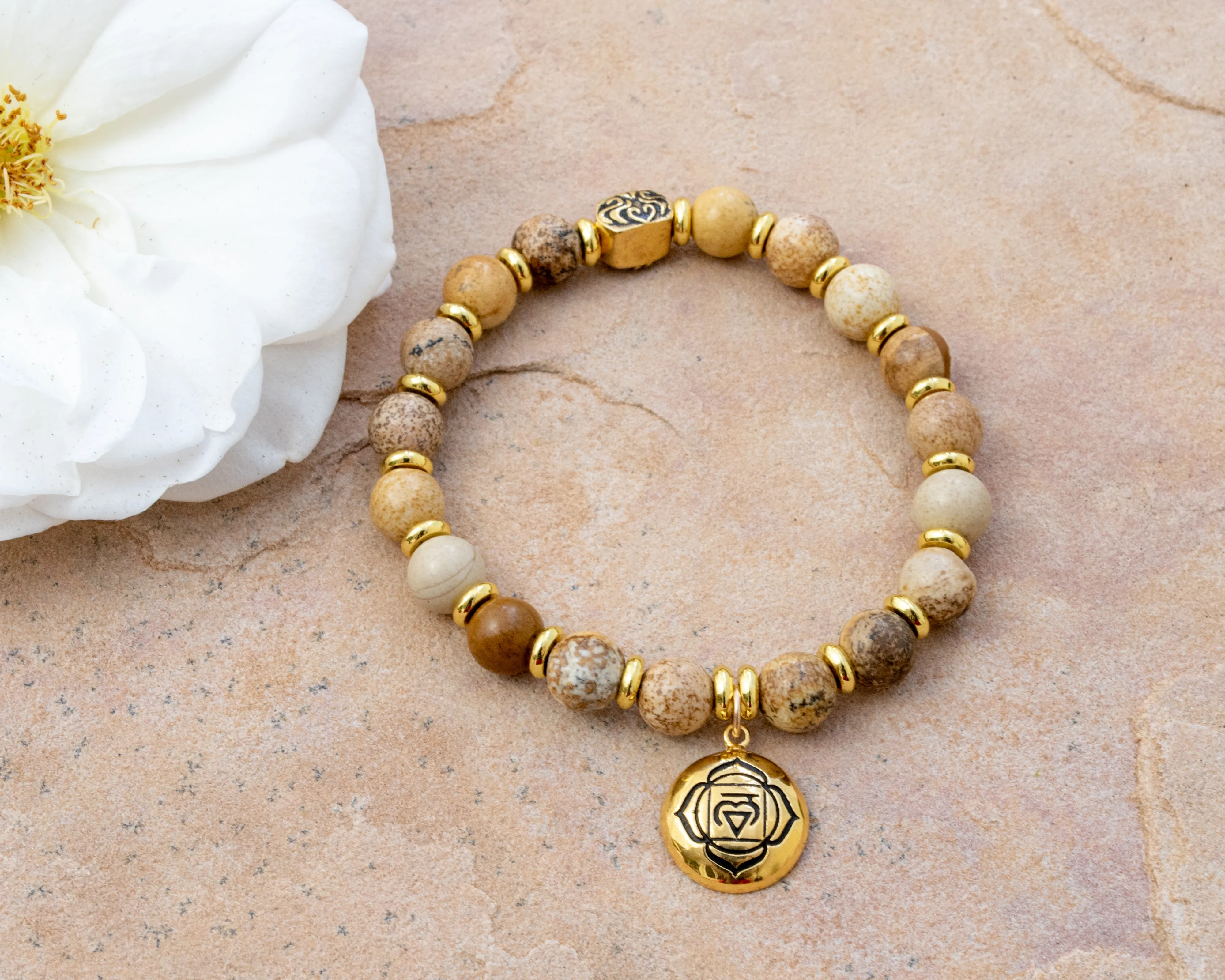 ROOT Chakra Activation Bracelet, Picture Jasper
