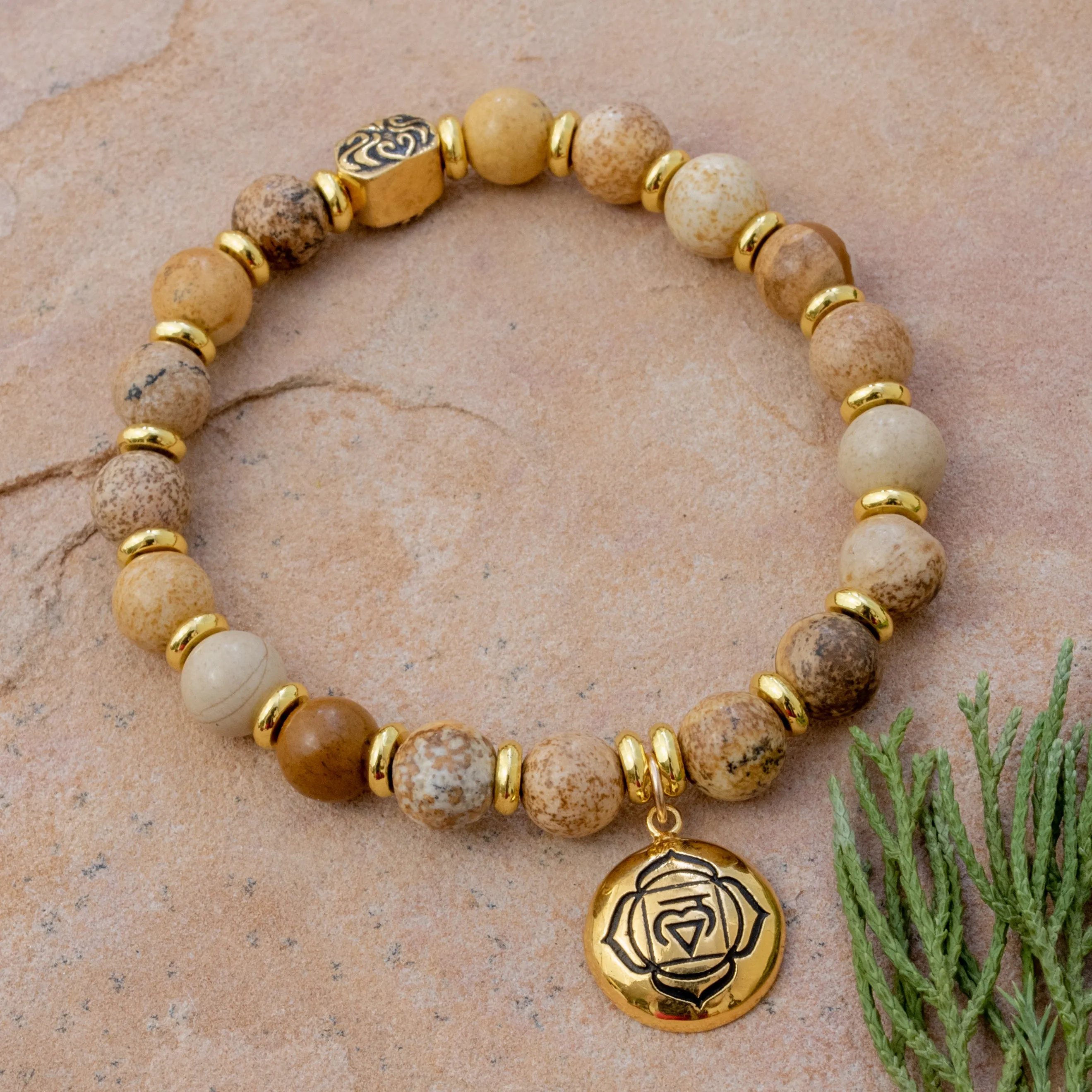 ROOT Chakra Activation Bracelet, Picture Jasper