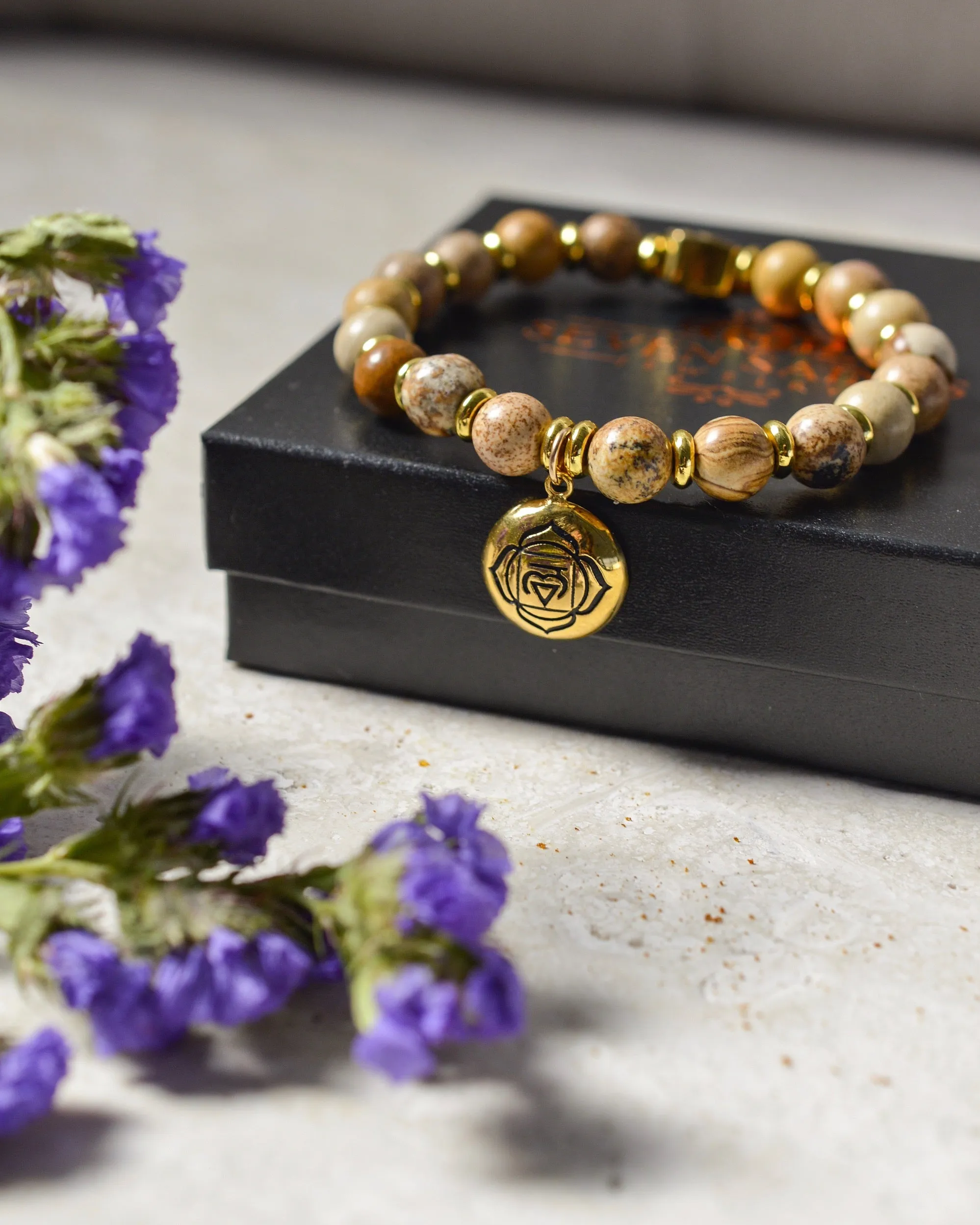 ROOT Chakra Activation Bracelet, Picture Jasper