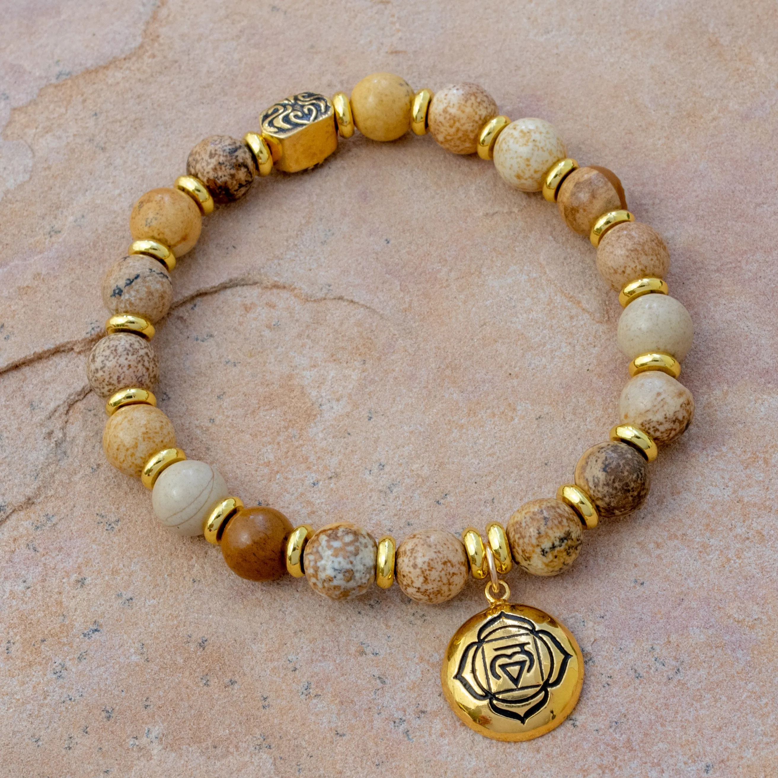 ROOT Chakra Activation Bracelet, Picture Jasper