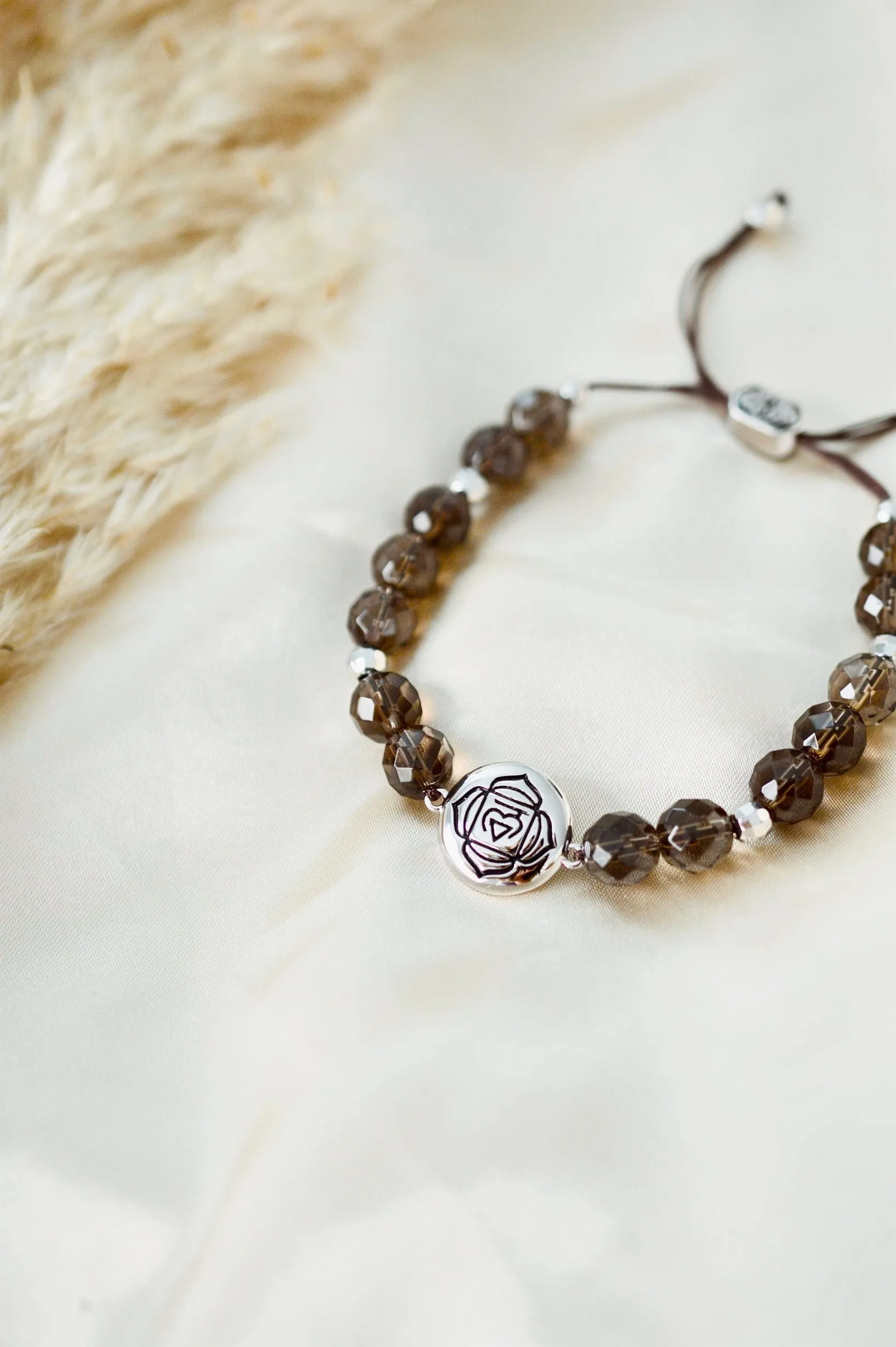 Root Chakra Smokey Quartz Grounded Energy and Calm Bracelet