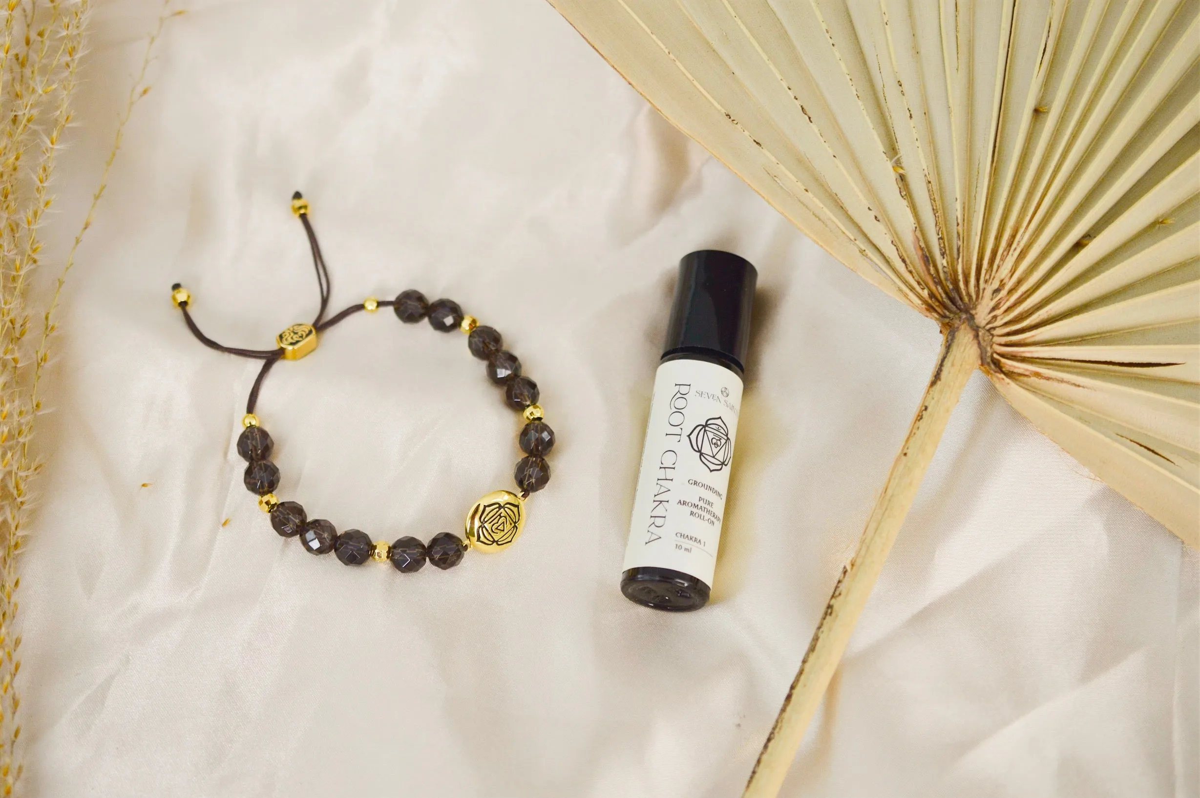 Root Chakra Smokey Quartz Grounded Energy and Calm Bracelet