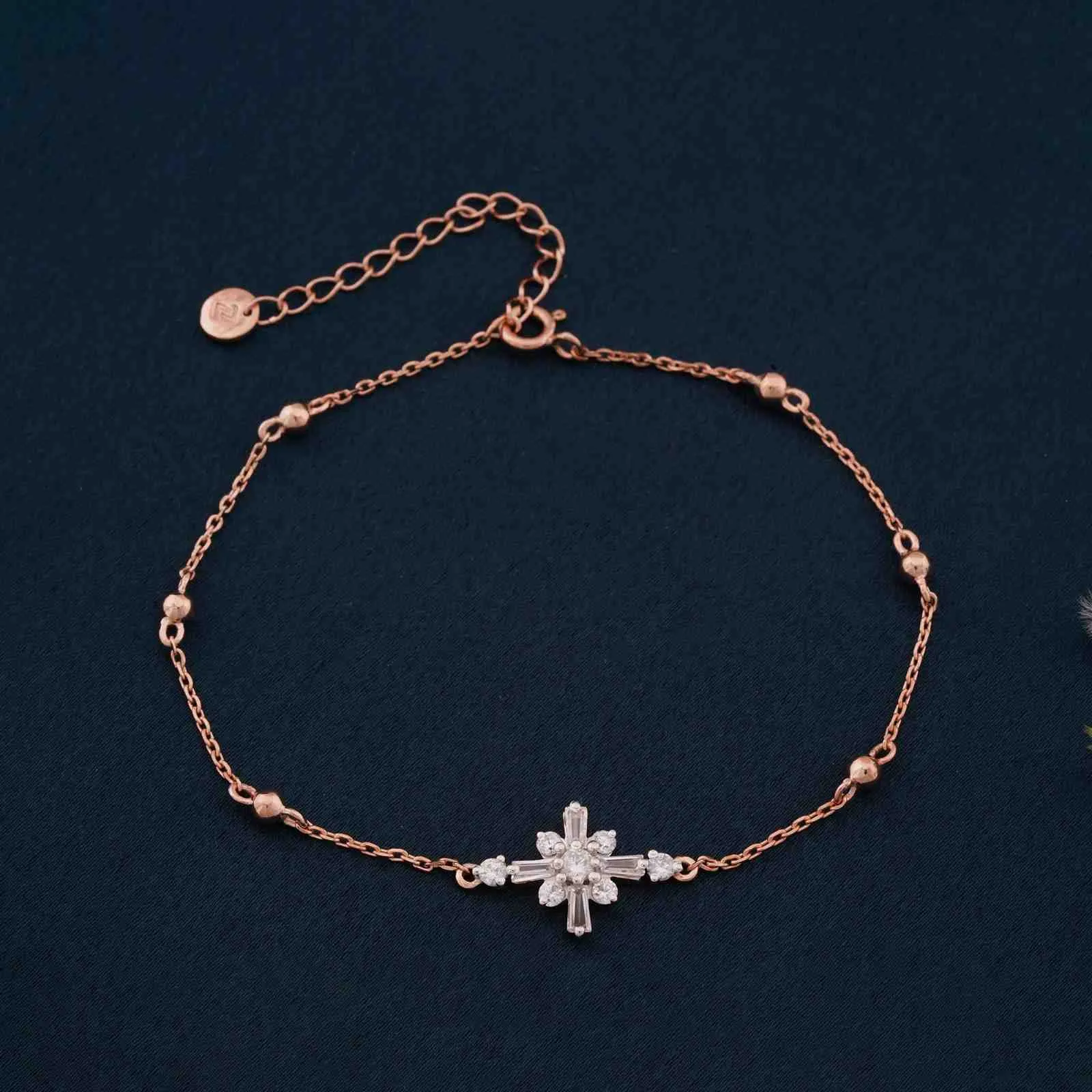 Rose Gold Daisy Flower Anklet