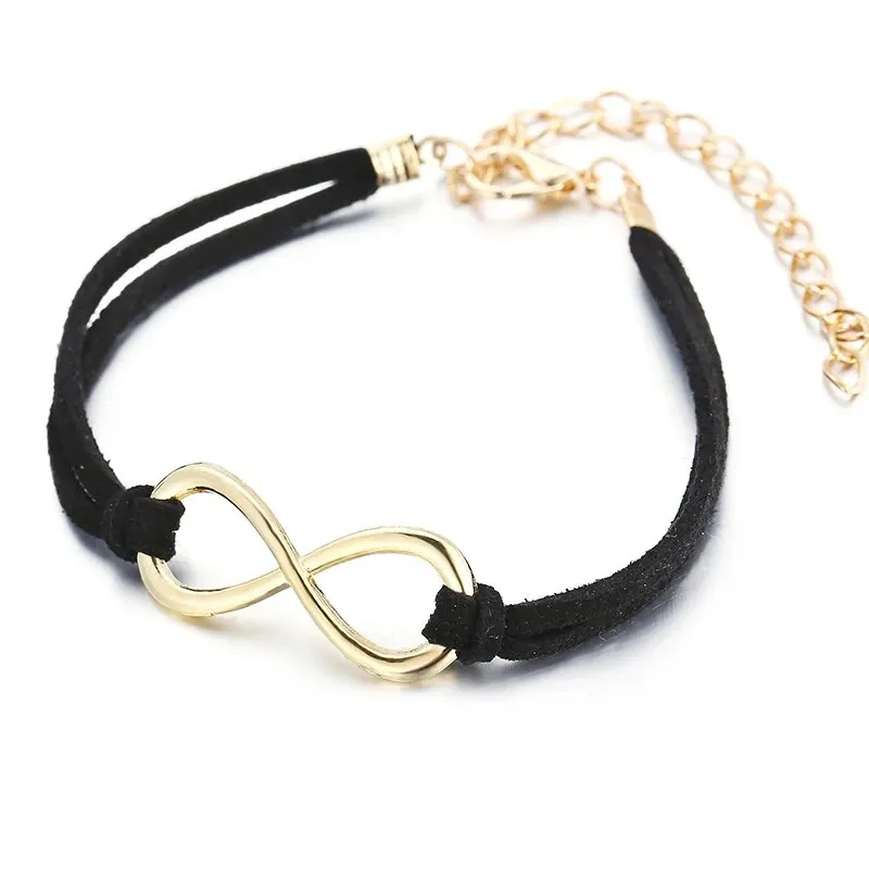 Rose sisi jewelery Red Lucky number 8 woven knot bracelet for women's Jewelry cuff bangle red thread on hand Couple bracelets