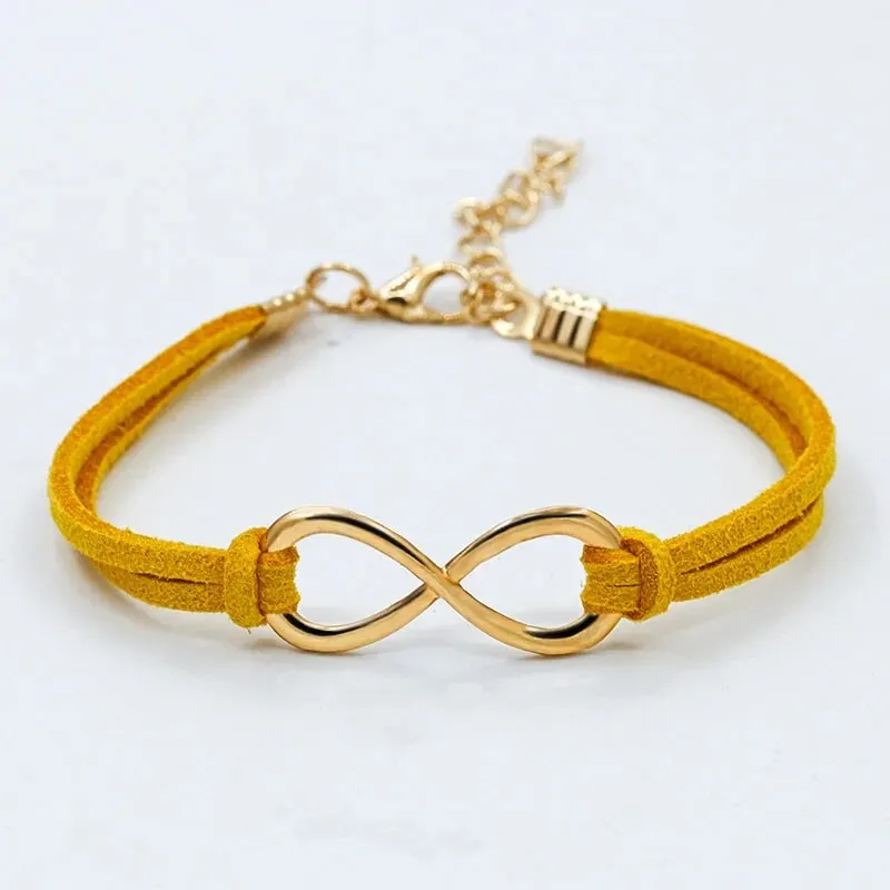 Rose sisi jewelery Red Lucky number 8 woven knot bracelet for women's Jewelry cuff bangle red thread on hand Couple bracelets