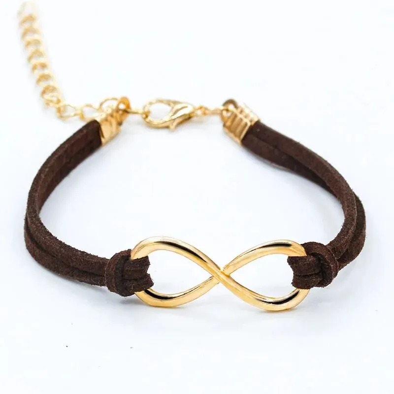 Rose sisi jewelery Red Lucky number 8 woven knot bracelet for women's Jewelry cuff bangle red thread on hand Couple bracelets