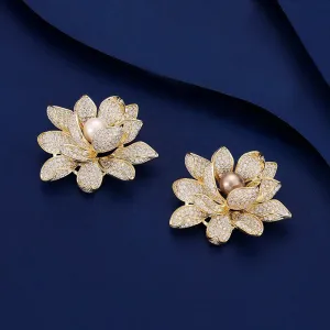 Sadira Crystal Lotus Brooch