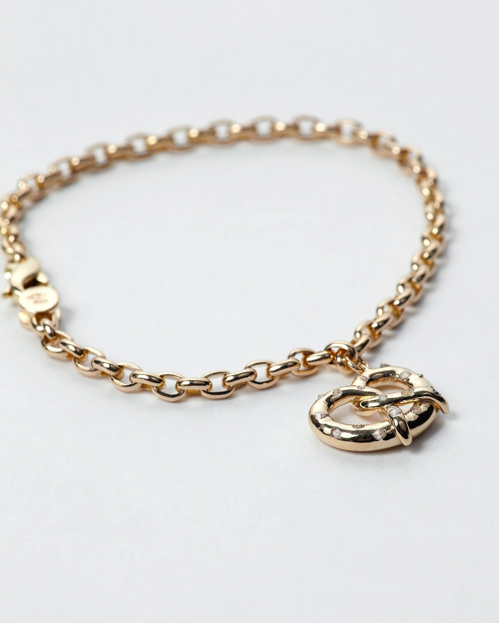 Salted Pretzel Charm Bracelet
