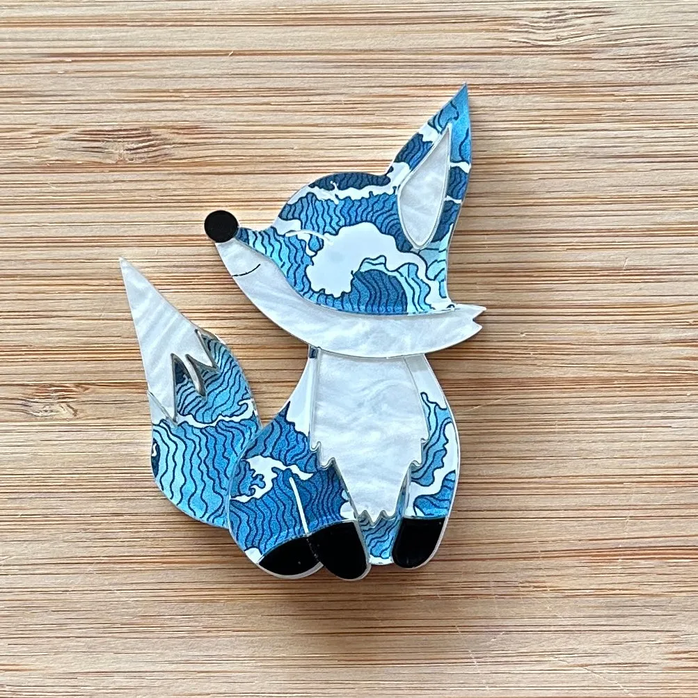 Salty the fox 🌊 - brooch - Set of 2