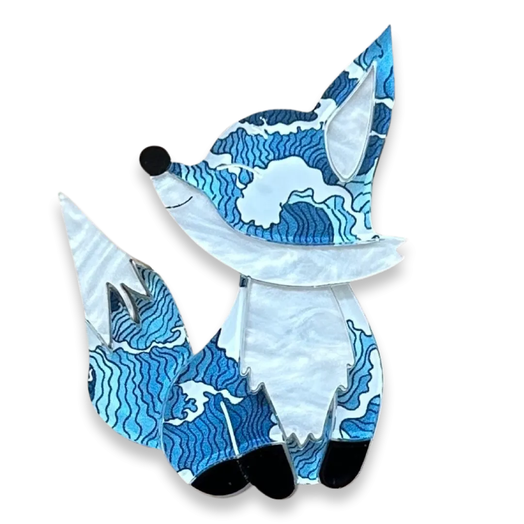 Salty the fox 🌊 - brooch - Set of 2