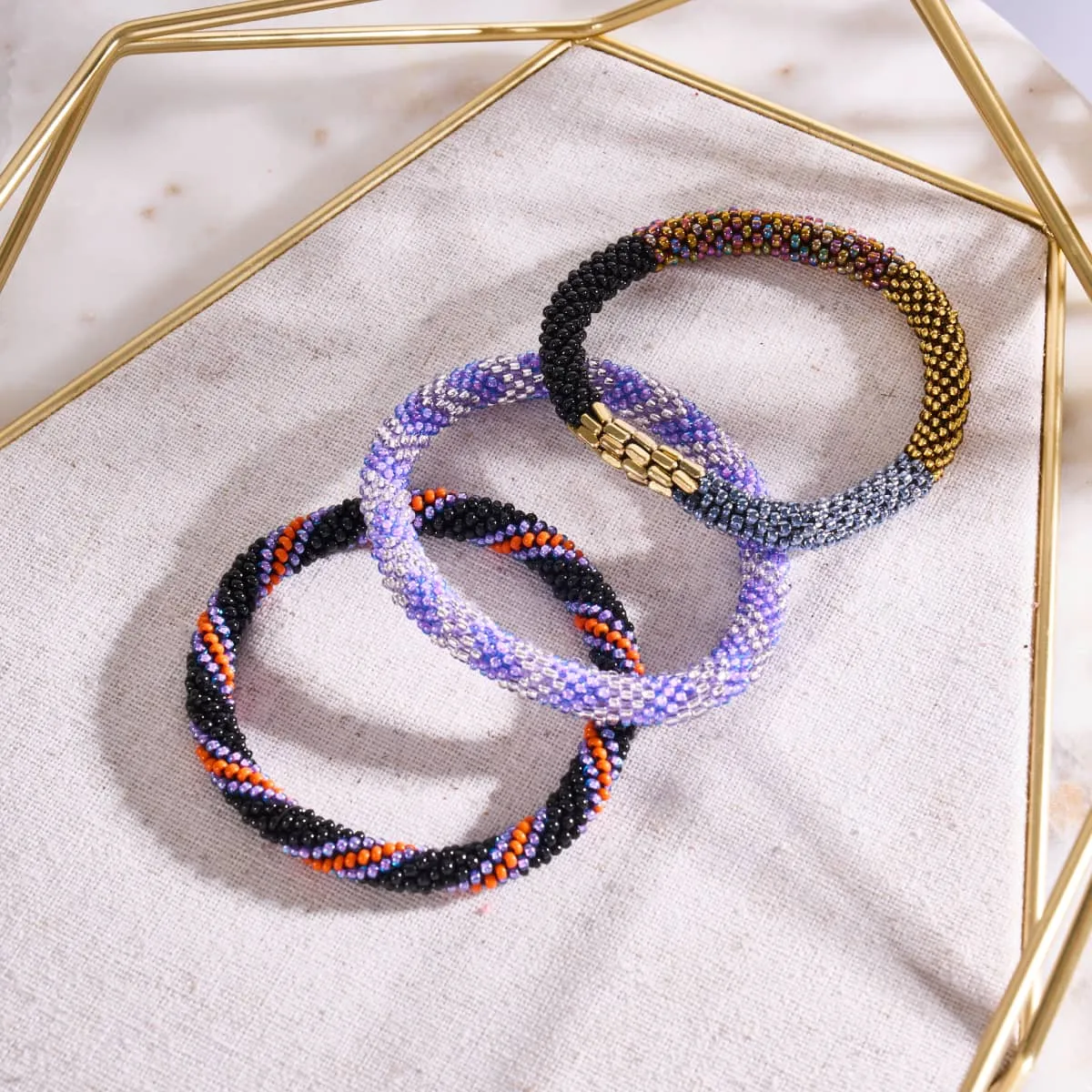 Salvia | Himalayan Glass Bead Bracelet
