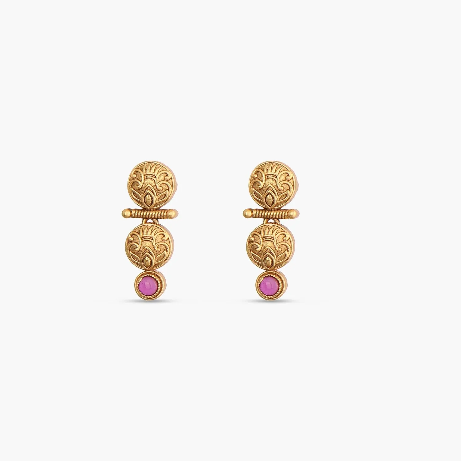 Samara Antique Red Kempu Necklace Set